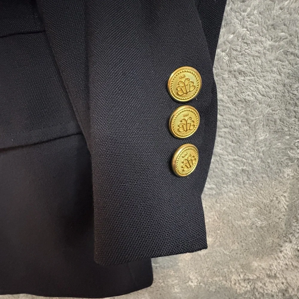 VTG Brooks Brothers Men's 40S (~43S) Navy Brooksease Wool Gold Button Blazer USA